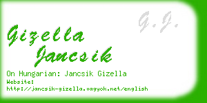 gizella jancsik business card